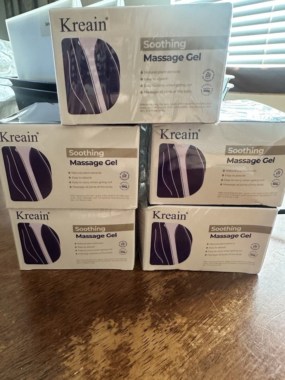 Lot Of 5 Kreain Soothing Massage Gel Fast Acting Joint Pain Natural Exp 04/2028